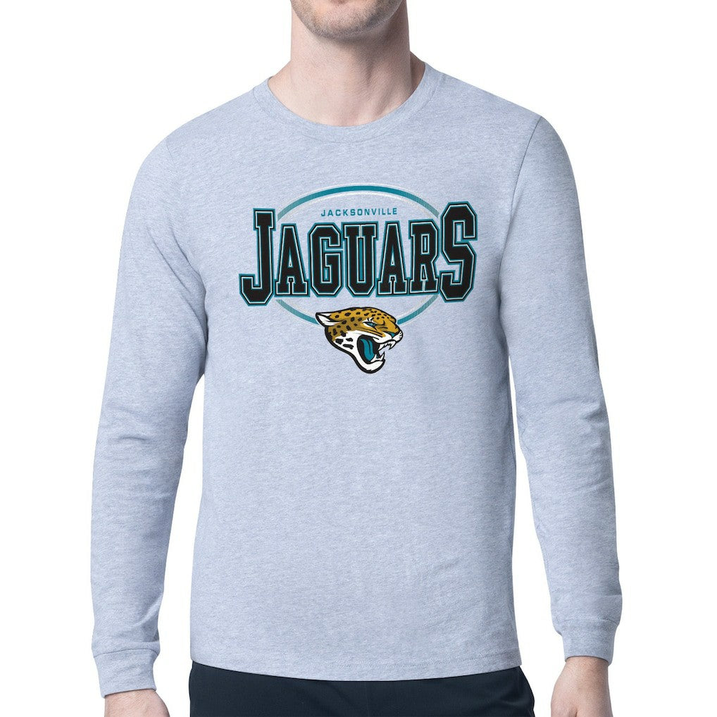 Jacksonville Jaguars Starter Team Track Graphic Long Sleeve T-Shirt - Heather Gray sale