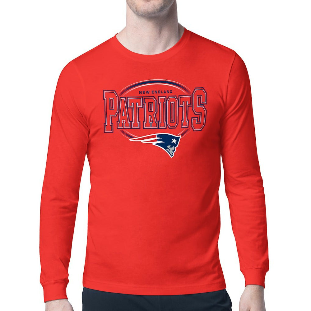 New England Patriots Starter Team Track Graphic Long Sleeve T-Shirt - Red on sale