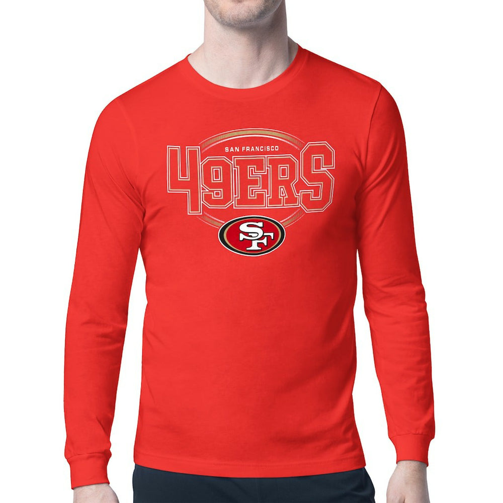 San Francisco 49ers Starter Team Track Graphic Long Sleeve T-Shirt - Scarlet sale
