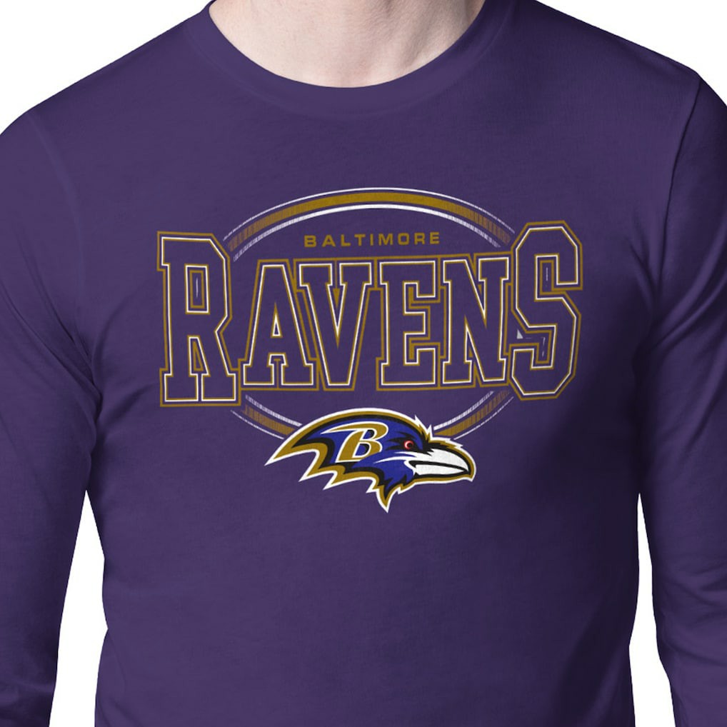 Baltimore Ravens Starter Team Track Graphic Long Sleeve T-Shirt - Purple cheap