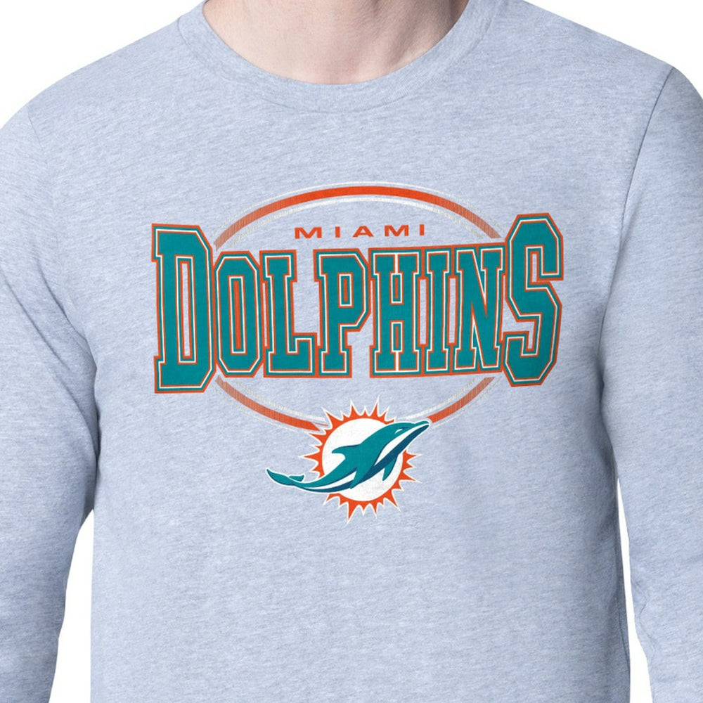 Miami Dolphins Starter Team Track Graphic Long Sleeve T-Shirt - Gray outlet
