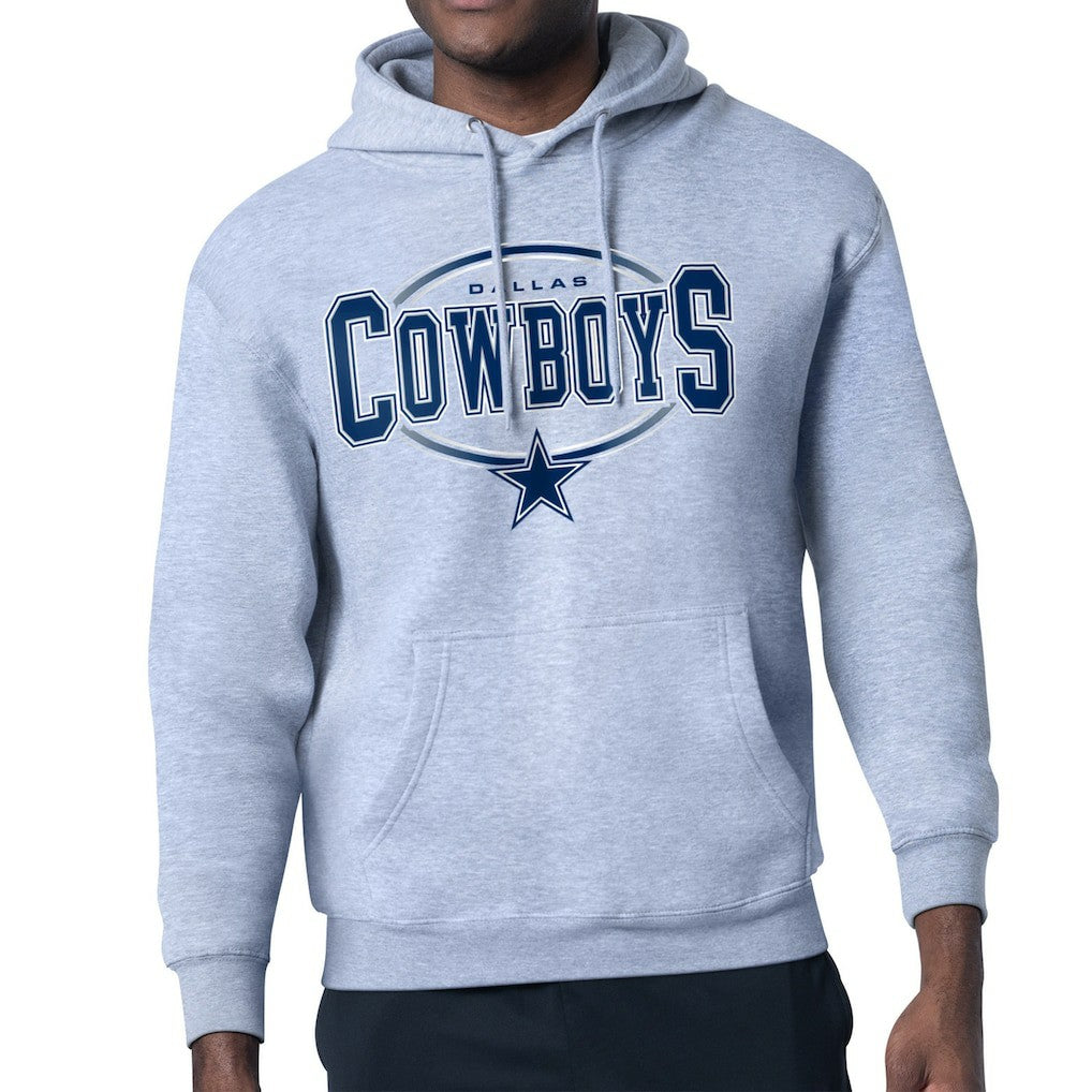 Dallas Cowboys Starter Team Track Graphic Pullover Hoodie - Heather Gray online