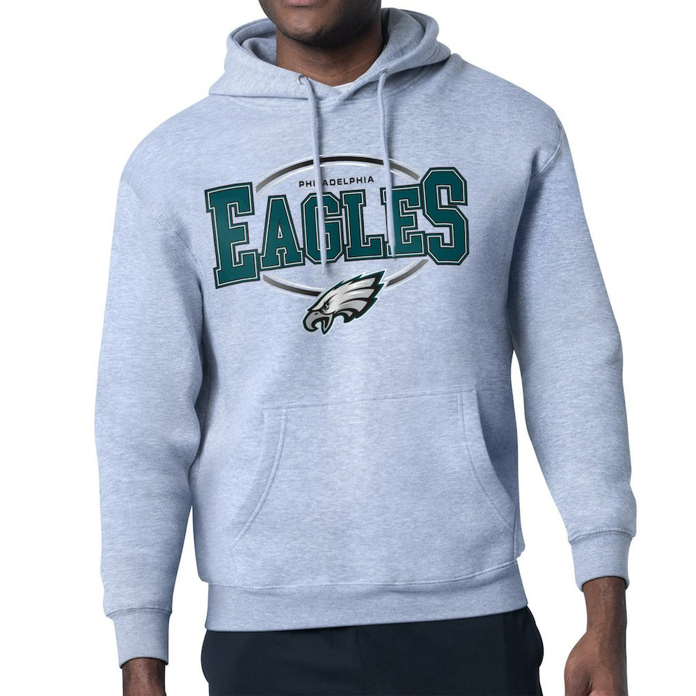 Philadelphia Eagles Starter Team Track Graphic Pullover Hoodie - Heather Gray sale