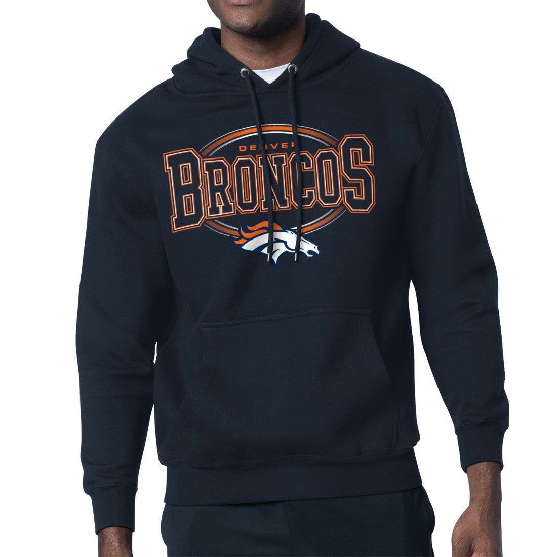 Denver Broncos Starter Team Track Graphic Pullover Hoodie - Navy online