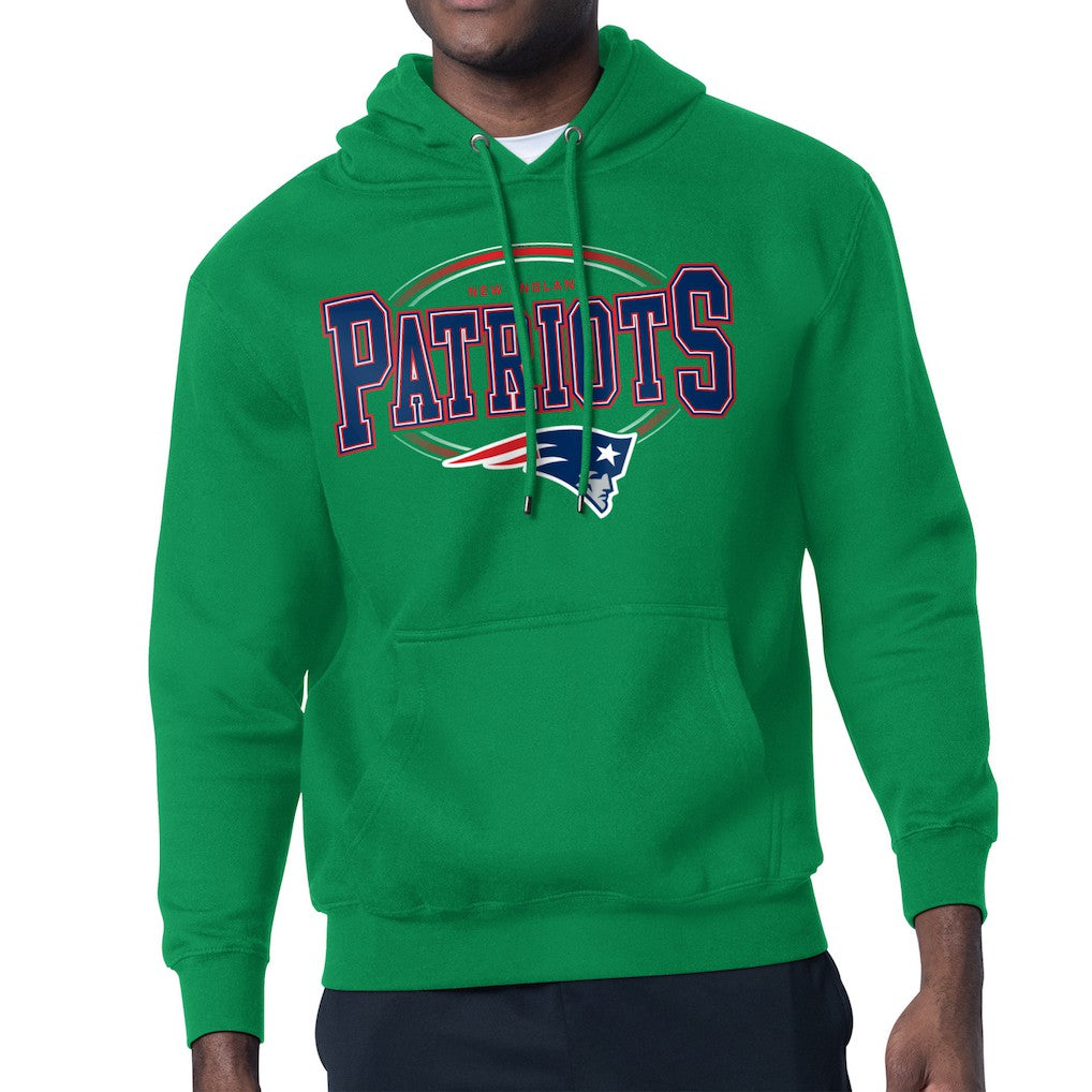 New England Patriots Starter Team Track Graphic Pullover Hoodie - Kelly Green discount