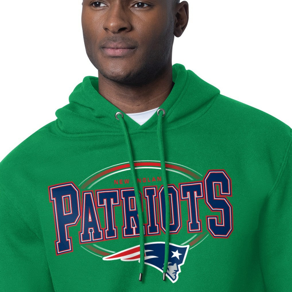 New England Patriots Starter Team Track Graphic Pullover Hoodie - Kelly Green discount