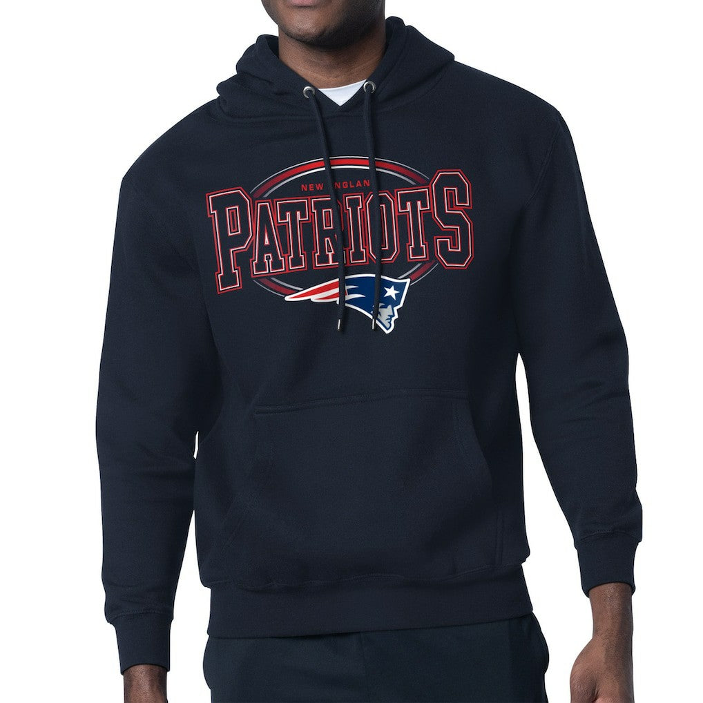 New England Patriots Starter Team Track Graphic Pullover Hoodie - Navy for sale
