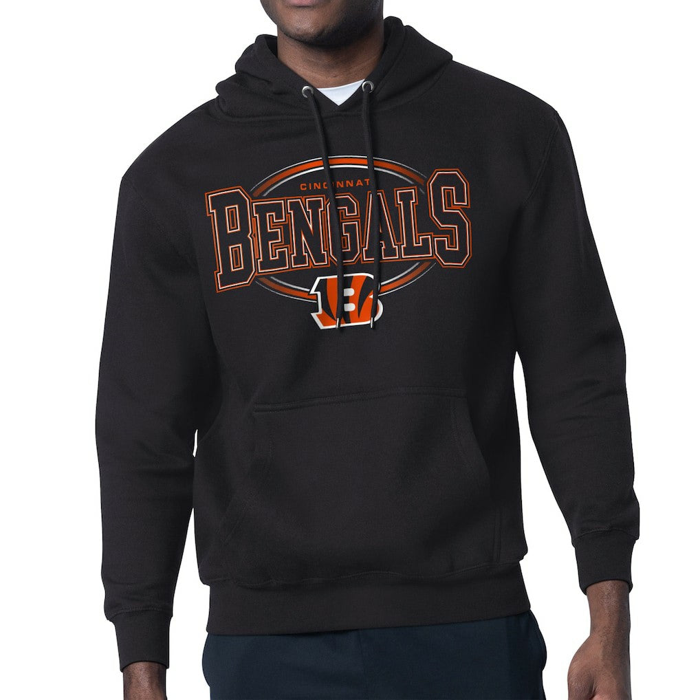 Cincinnati Bengals Starter Team Track Graphic Pullover Hoodie - Black on sale