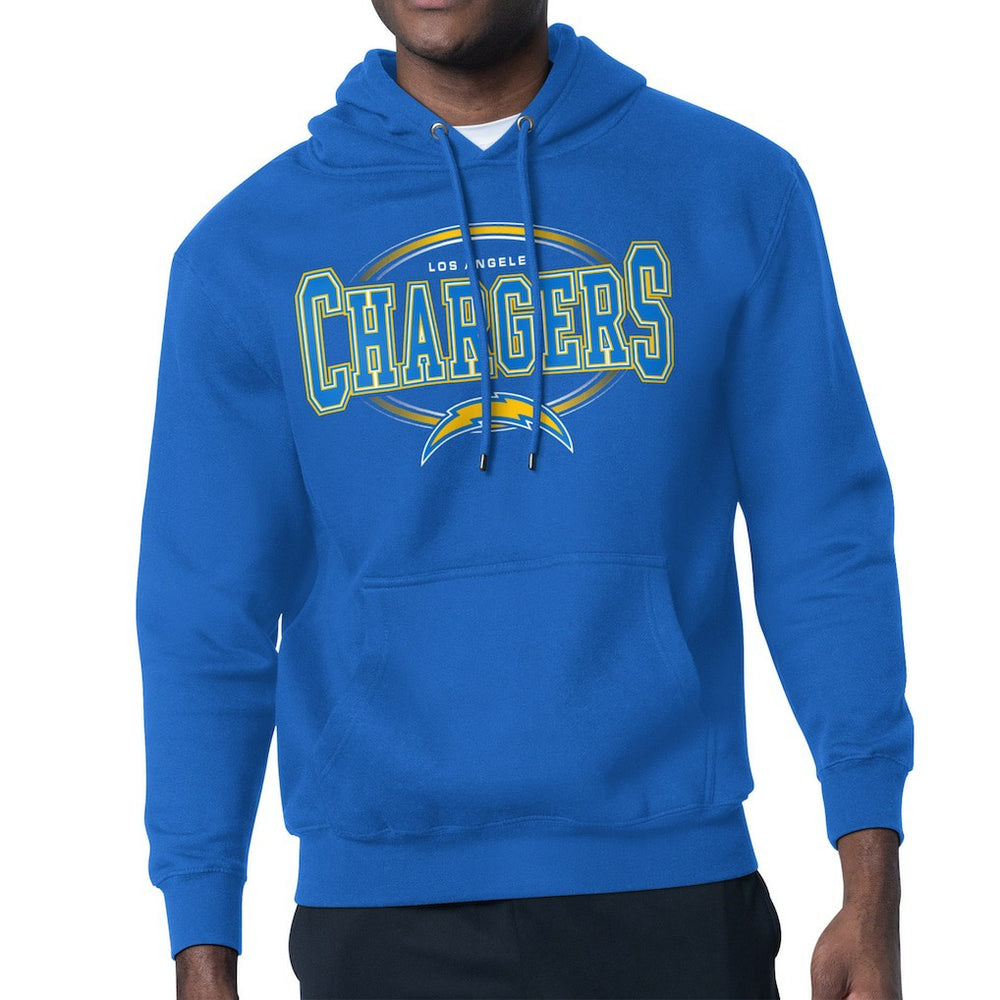 Los Angeles Chargers Starter Team Track Graphic Pullover Hoodie - Royal discount
