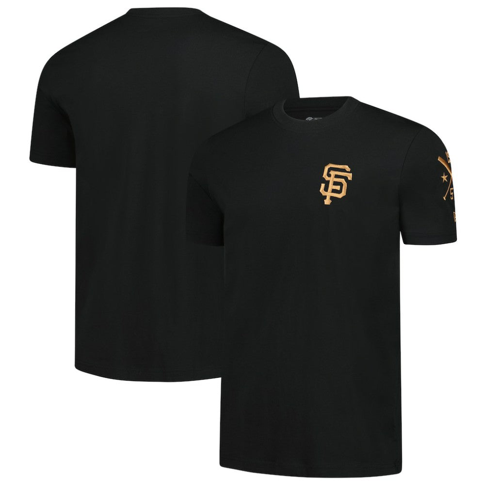 San Francisco Giants Bronze Logo with Cross Bats Established T-Shirt Black