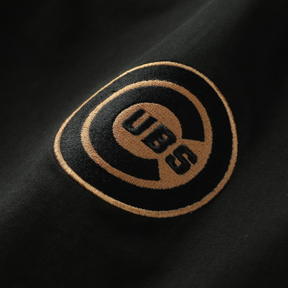 Chicago Cubs Bronze Logo with Cross Bats Established T-Shirt Black