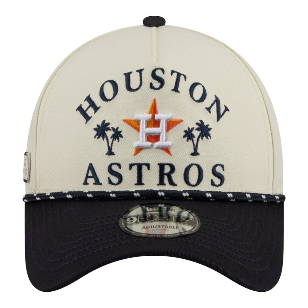 Houston Astros 2026 Spring Training Fan Pack Rope A-Frame 9FORTY Adjustable Hat Cream