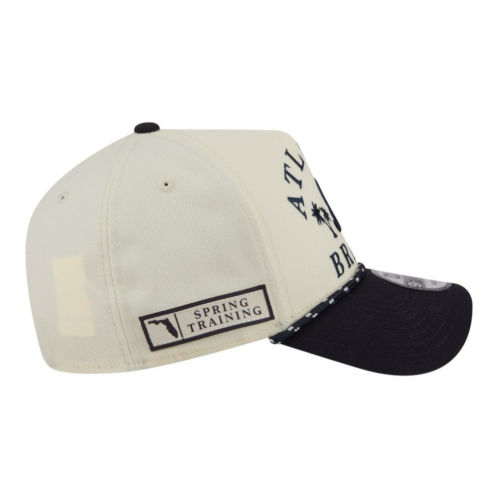 Atlanta Braves 2026 Spring Training Fan Pack Rope A-Frame 9FORTY Adjustable Hat Cream