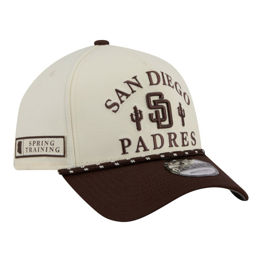 San Diego Padres 2026 Spring Training Fan Pack Rope A-Frame 9FORTY Adjustable Hat Cream