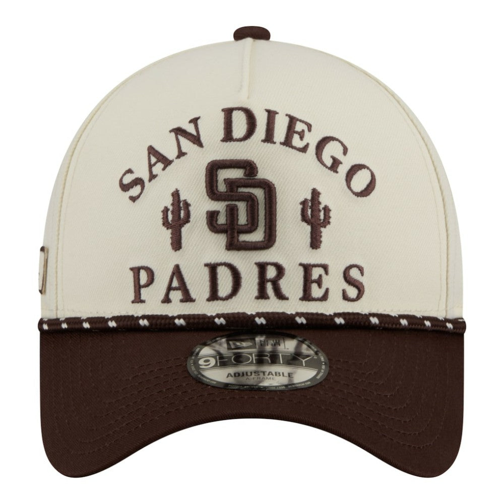 San Diego Padres 2026 Spring Training Fan Pack Rope A-Frame 9FORTY Adjustable Hat Cream