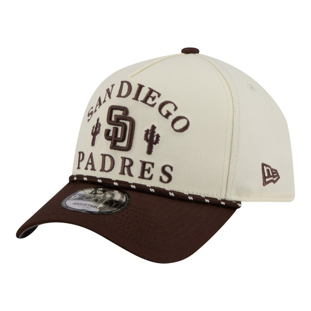 San Diego Padres 2026 Spring Training Fan Pack Rope A-Frame 9FORTY Adjustable Hat Cream