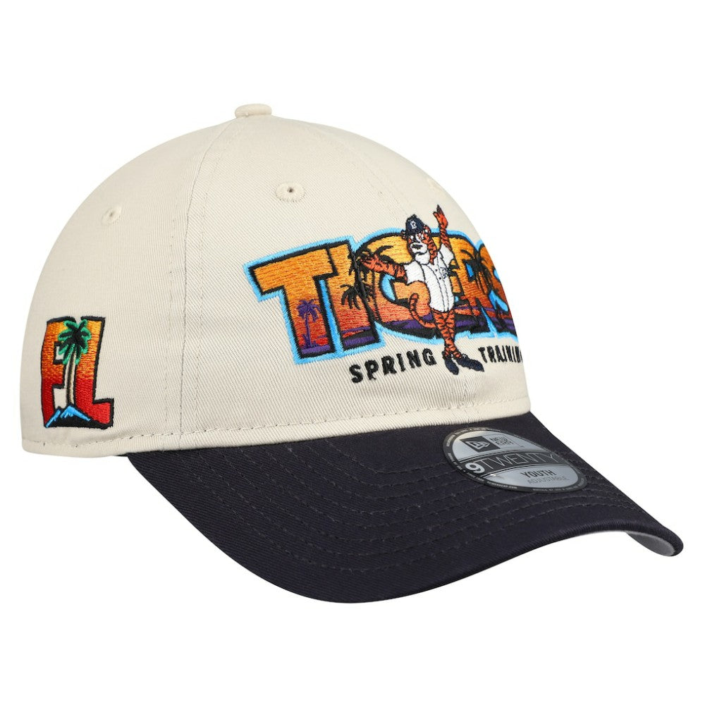 Detroit Tigers Youth 2026 Spring Training Fan Pack Batter 9TWENTY Adjustable Hat Stone/Navy