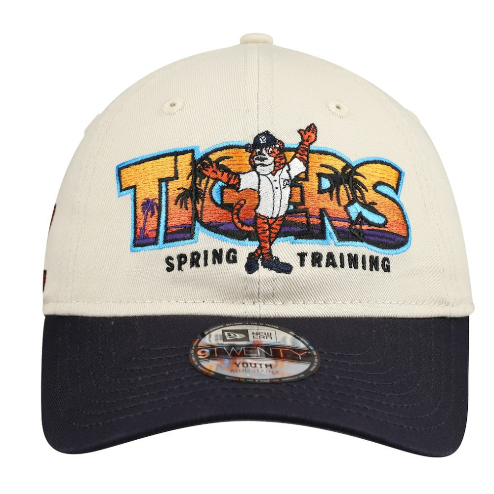Detroit Tigers Youth 2026 Spring Training Fan Pack Batter 9TWENTY Adjustable Hat Stone/Navy