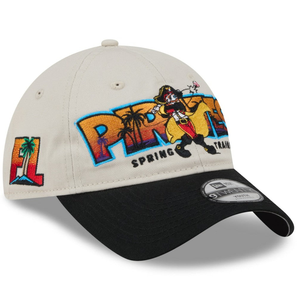 Pittsburgh Pirates Youth 2026 Spring Training Fan Pack Batter 9TWENTY Adjustable Hat Stone/Black