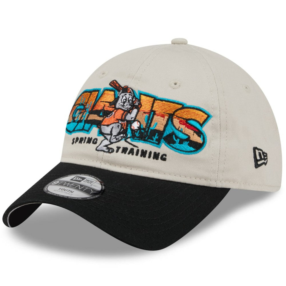 San Francisco Giants Youth 2026 Spring Training Fan Pack Batter 9TWENTY Adjustable Hat Stone/Black