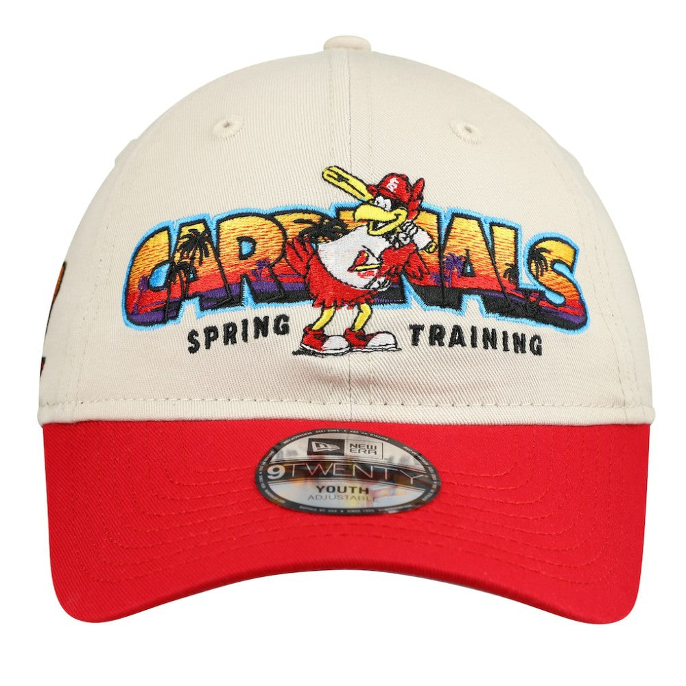 St. Louis Cardinals Youth 2026 Spring Training Fan Pack Batter 9TWENTY Adjustable Hat Stone/Red