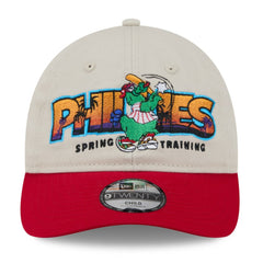 Philadelphia Phillies Youth 2026 Spring Training Fan Pack Batter 9TWENTY Adjustable Hat Stone/Red