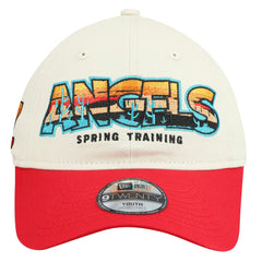 Los Angeles Angels Youth 2026 Spring Training Fan Pack Batter 9TWENTY Adjustable Hat Stone/Red