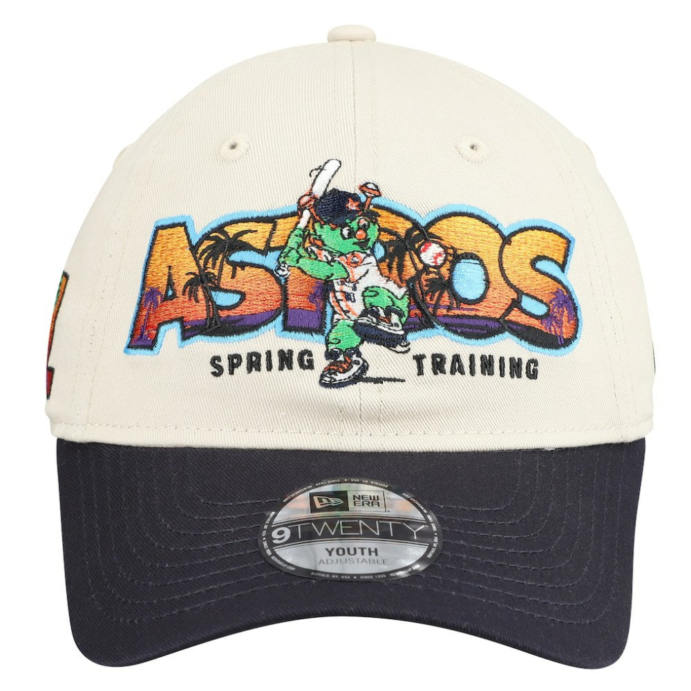 Houston Astros Youth 2026 Spring Training Fan Pack Batter 9TWENTY Adjustable Hat Stone/Navy