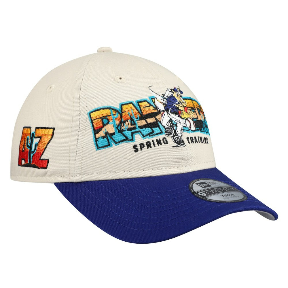 Texas Rangers Youth 2026 Spring Training Fan Pack Batter 9TWENTY Adjustable Hat Stone/Royal