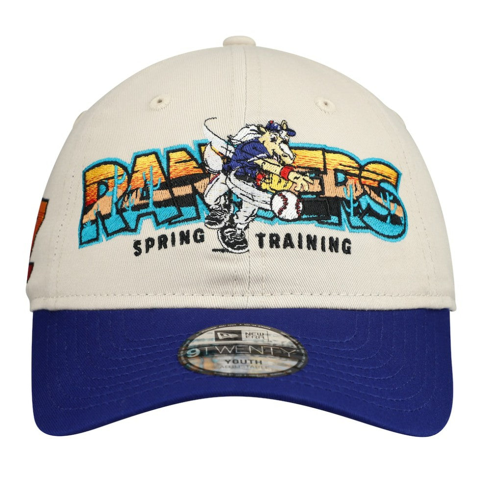 Texas Rangers Youth 2026 Spring Training Fan Pack Batter 9TWENTY Adjustable Hat Stone/Royal