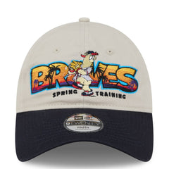 Atlanta Braves Youth 2026 Spring Training Fan Pack Batter 9TWENTY Adjustable Hat Stone/Navy