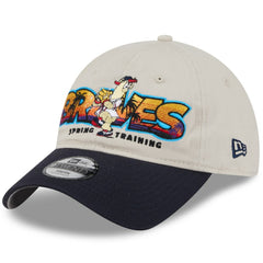 Atlanta Braves Youth 2026 Spring Training Fan Pack Batter 9TWENTY Adjustable Hat Stone/Navy