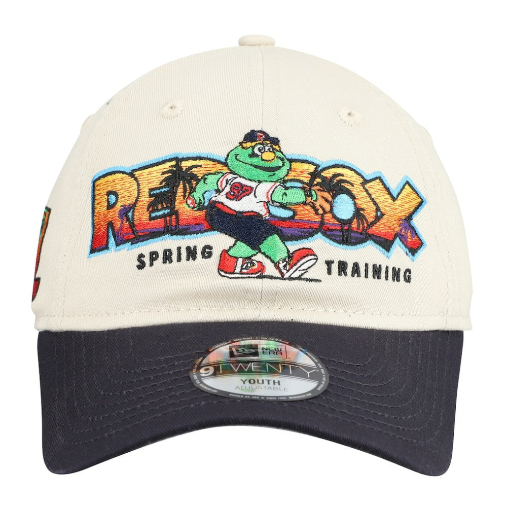 Boston Red Sox Youth 2026 Spring Training Fan Pack Batter 9TWENTY Adjustable Hat Stone/Navy