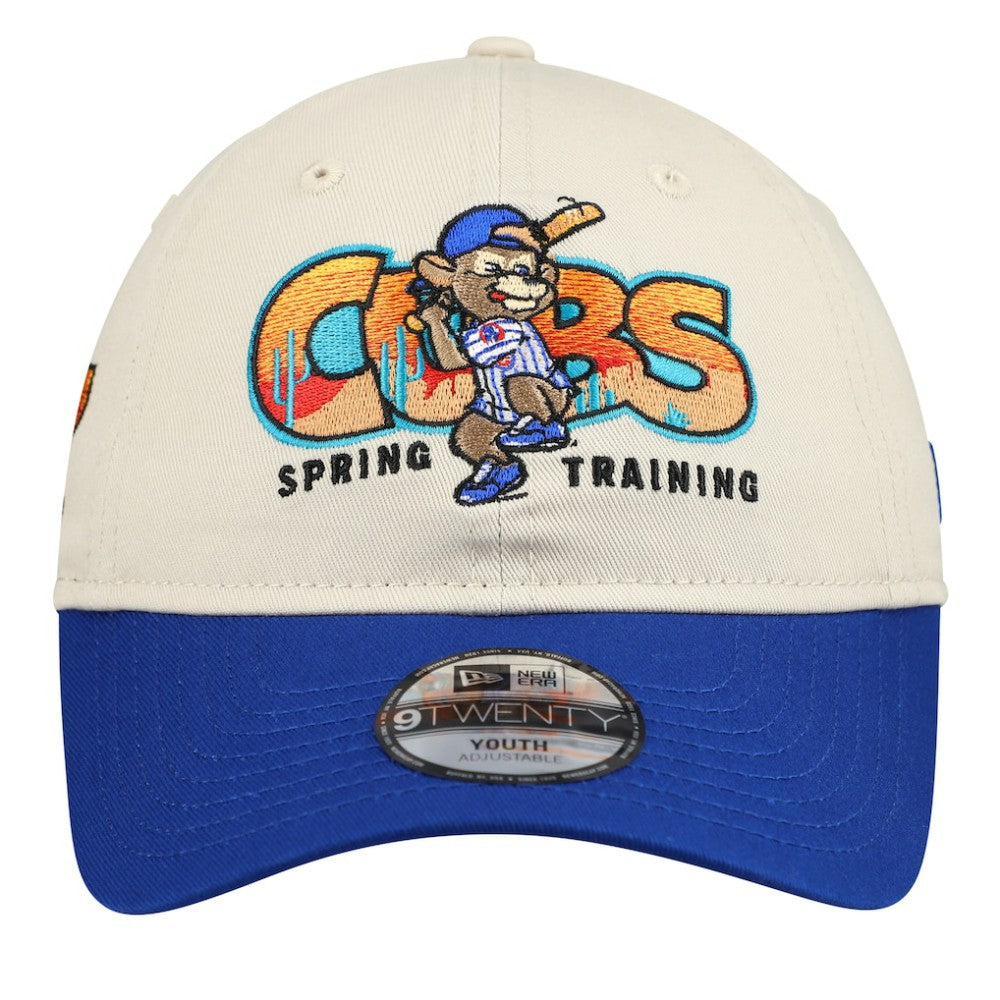 Chicago Cubs Youth 2026 Spring Training Fan Pack Batter 9TWENTY Adjustable Hat Stone/Royal