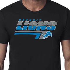 Detroit Lions Starter Logo Push Graphic T-Shirt - Black cheap