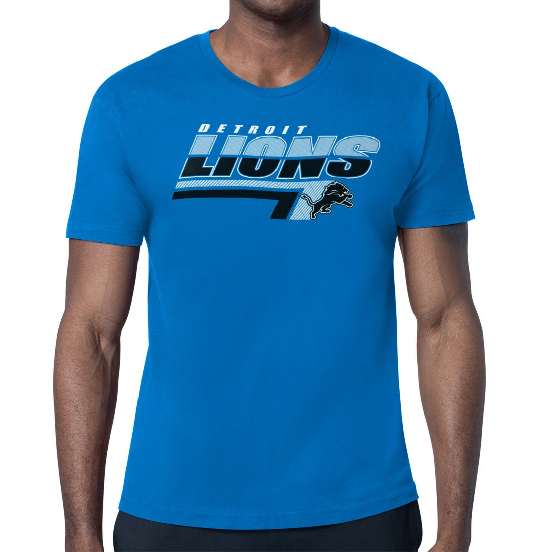 Detroit Lions Starter Logo Push Graphic T-Shirt - Blue for sale