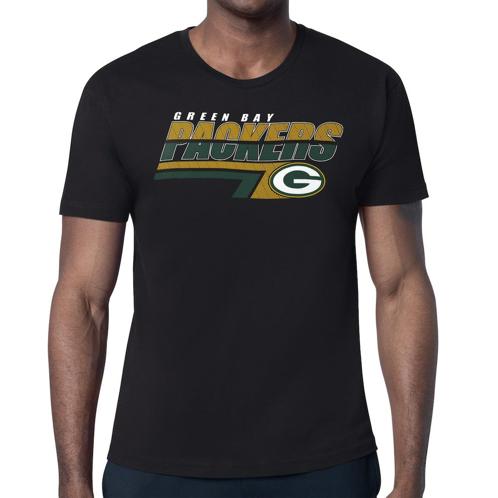 Green Bay Packers Starter Logo Push Graphic T-Shirt - Black outlet