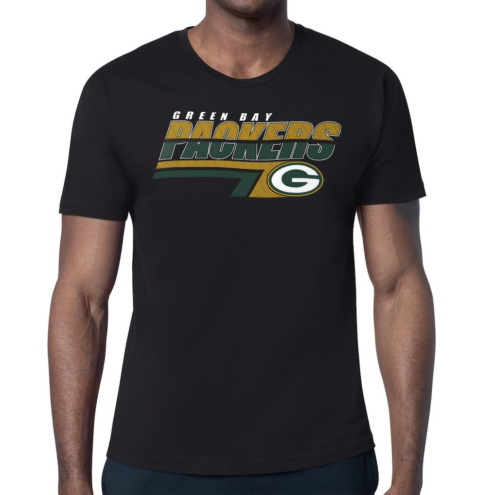 Green Bay Packers Starter Logo Push Graphic T-Shirt - Black outlet