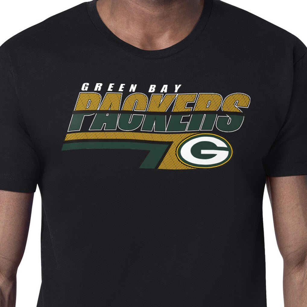 Green Bay Packers Starter Logo Push Graphic T-Shirt - Black outlet