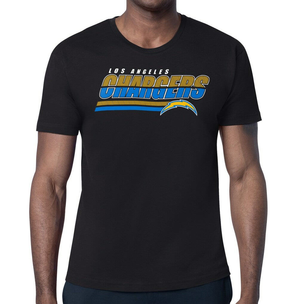 Los Angeles Chargers Starter Logo Push Graphic T-Shirt - Black for sale