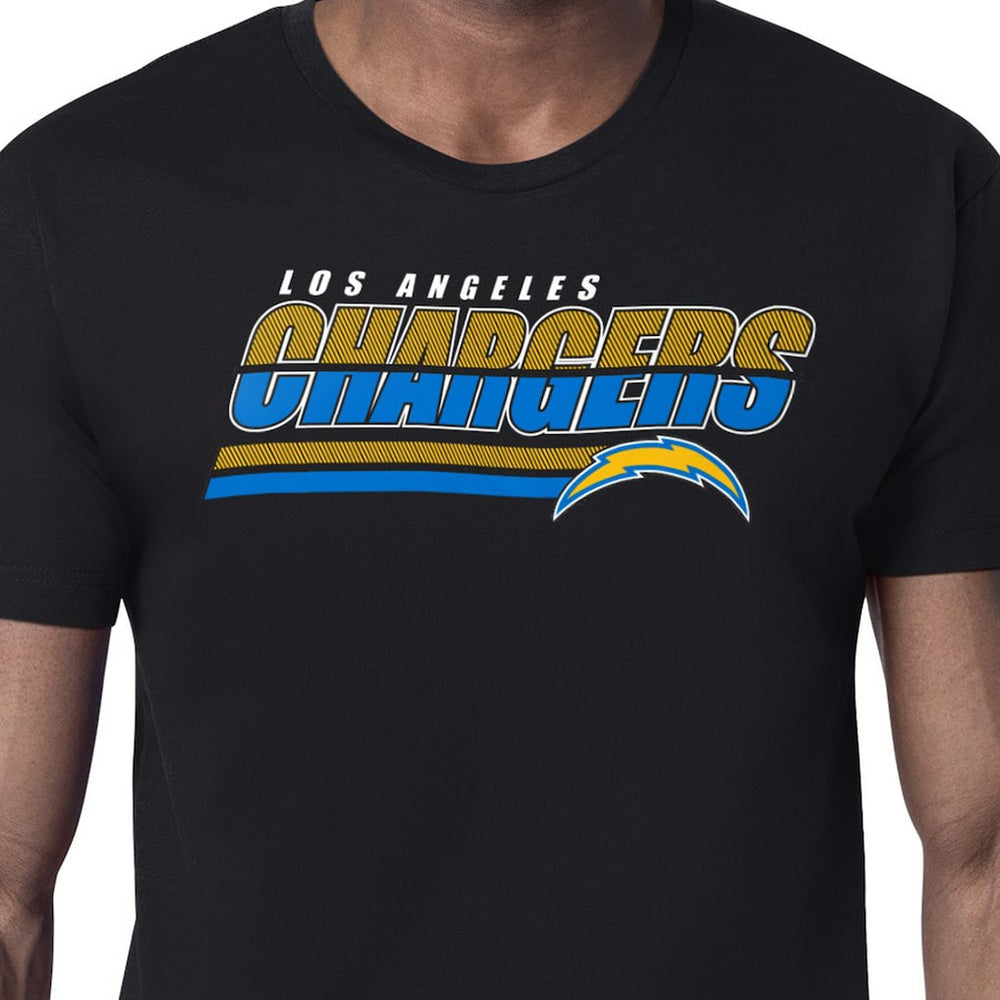 Los Angeles Chargers Starter Logo Push Graphic T-Shirt - Black for sale