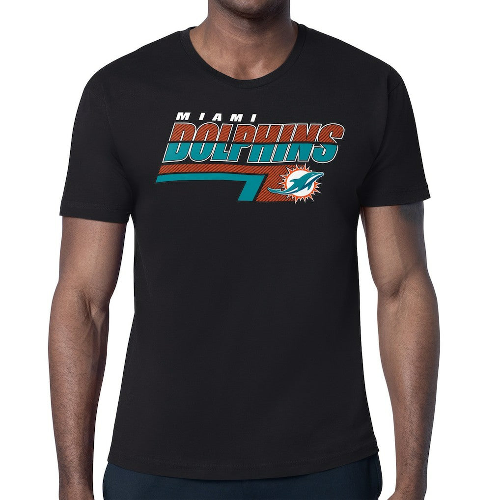 Miami Dolphins Starter Logo Push Graphic T-Shirt - Black on sale
