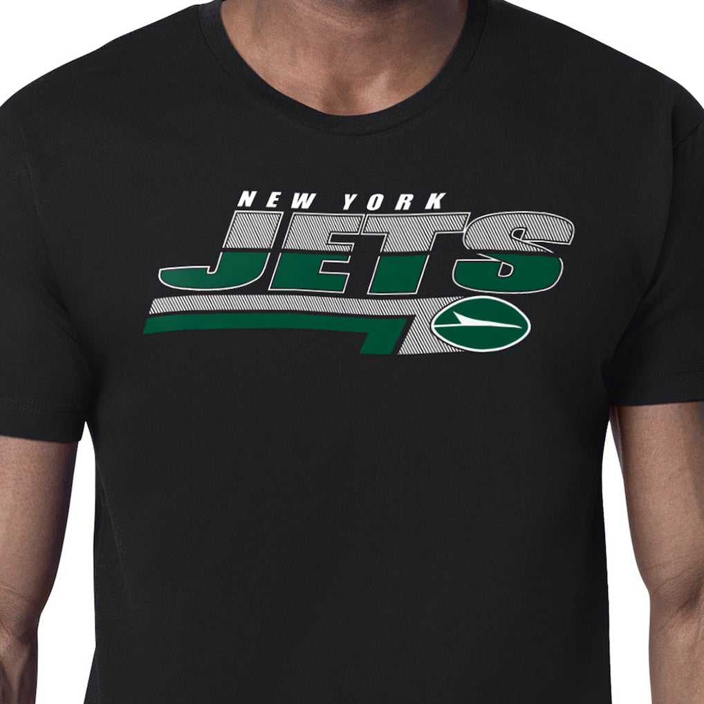 New York Jets Starter Logo Push Graphic T-Shirt - Black discount