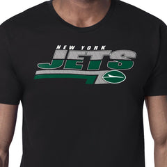 New York Jets Starter Logo Push Graphic T-Shirt - Black discount