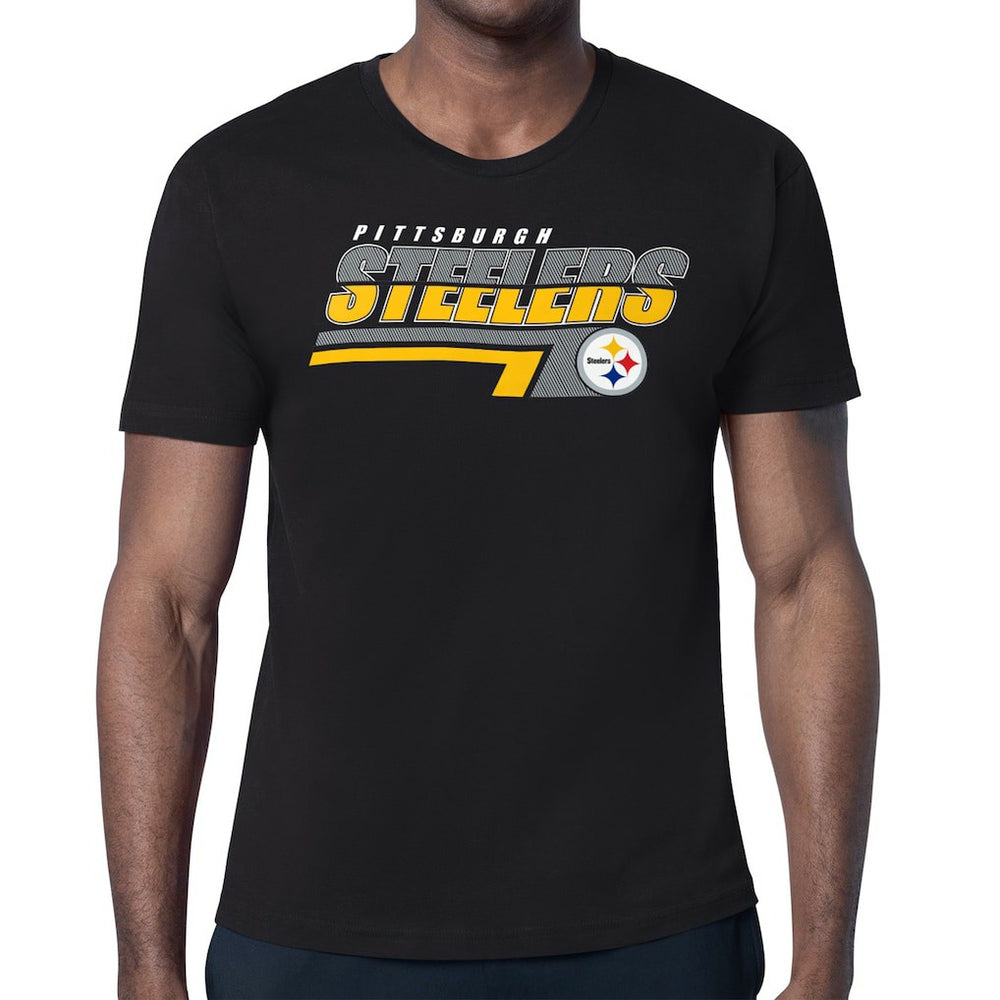 Pittsburgh Steelers Starter Logo Push Graphic T-Shirt - Black for sale