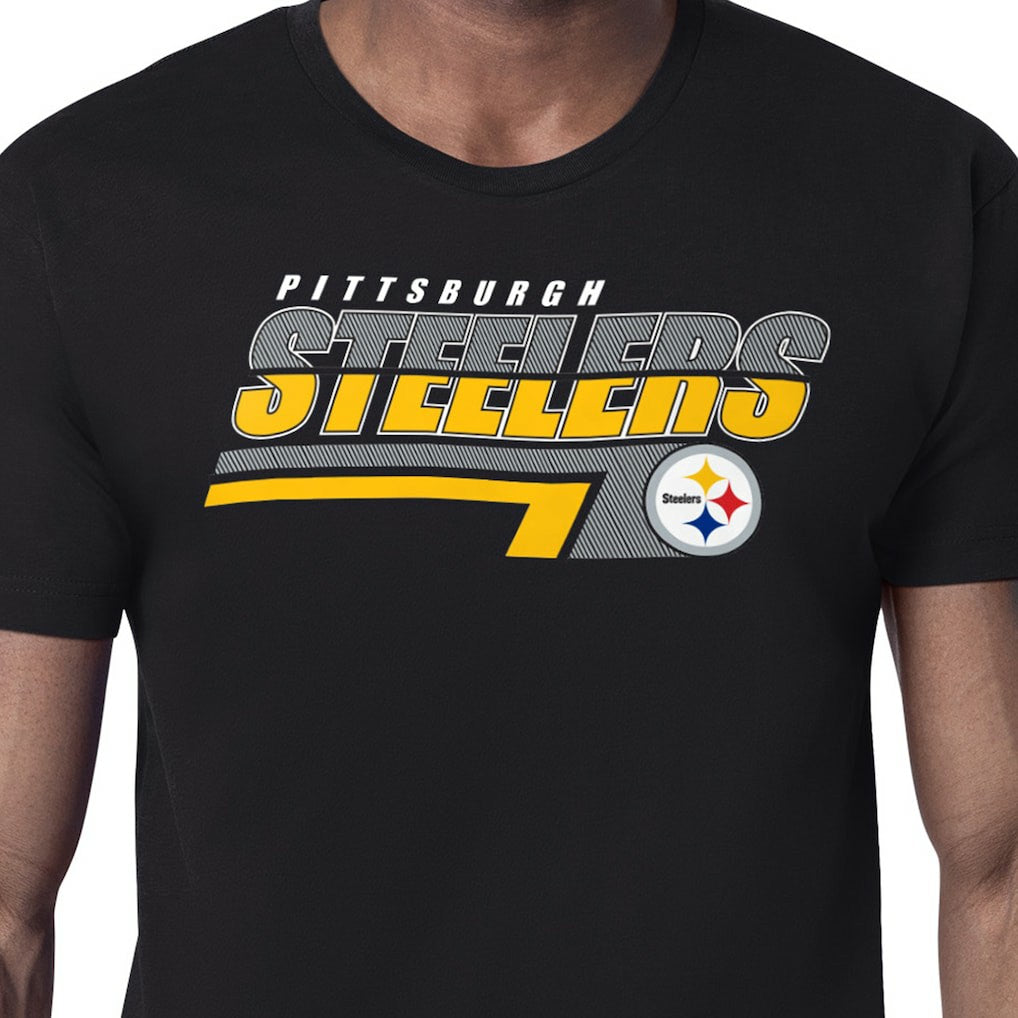 Pittsburgh Steelers Starter Logo Push Graphic T-Shirt - Black for sale