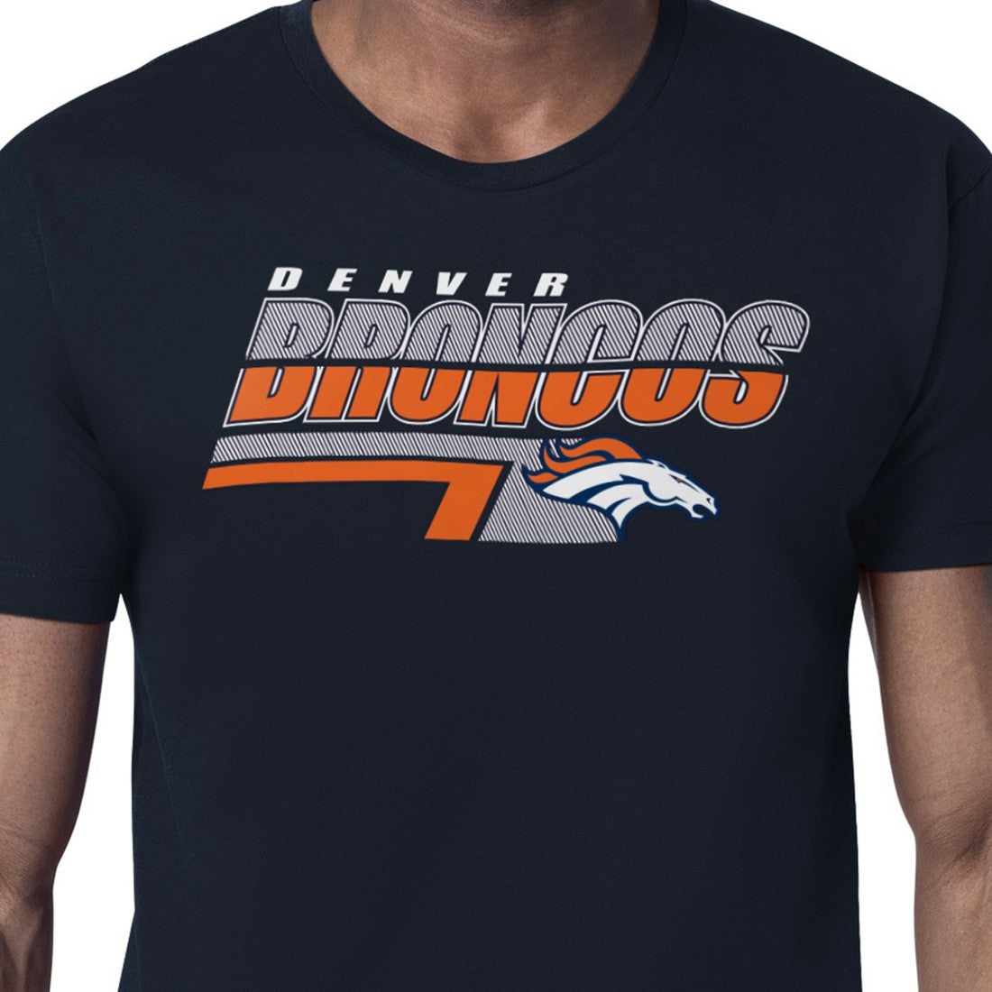 Denver Broncos Starter Logo Push Graphic T-Shirt - Navy online