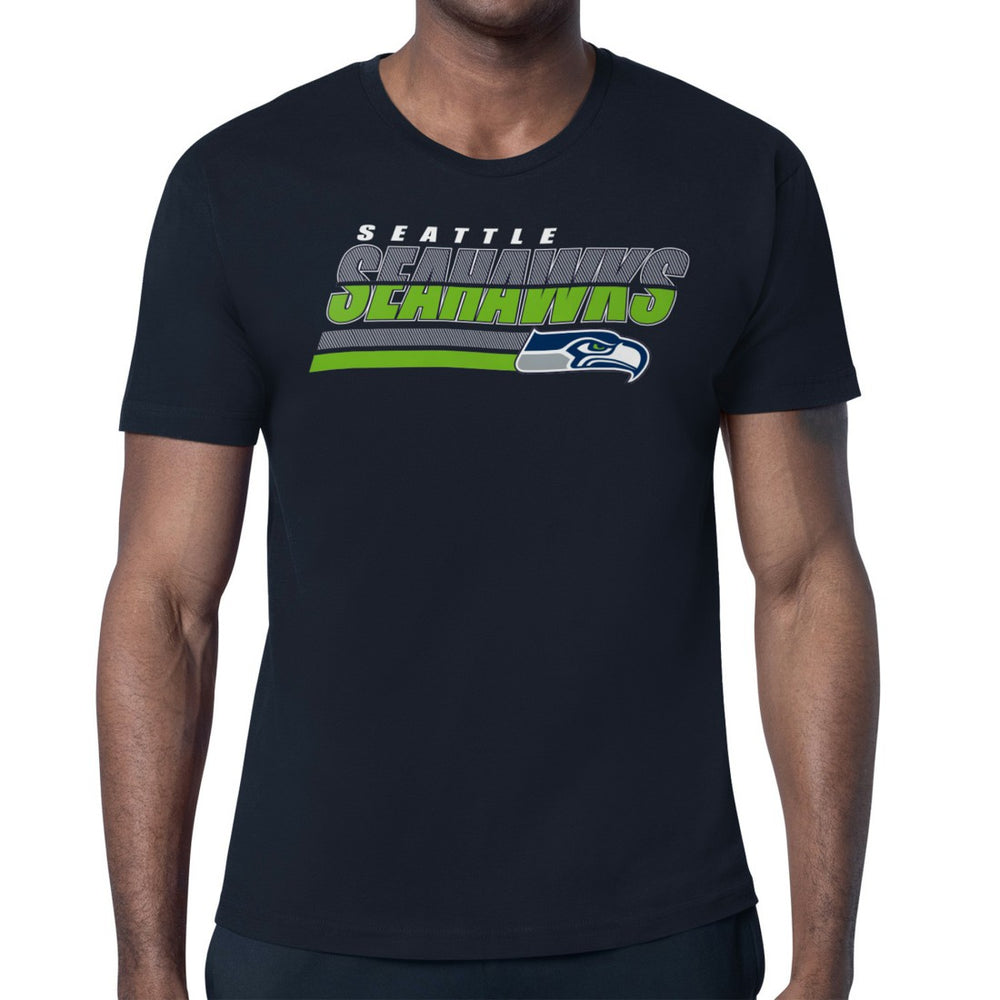 Seattle Seahawks Starter Logo Push Graphic T-Shirt - College Navy on sale