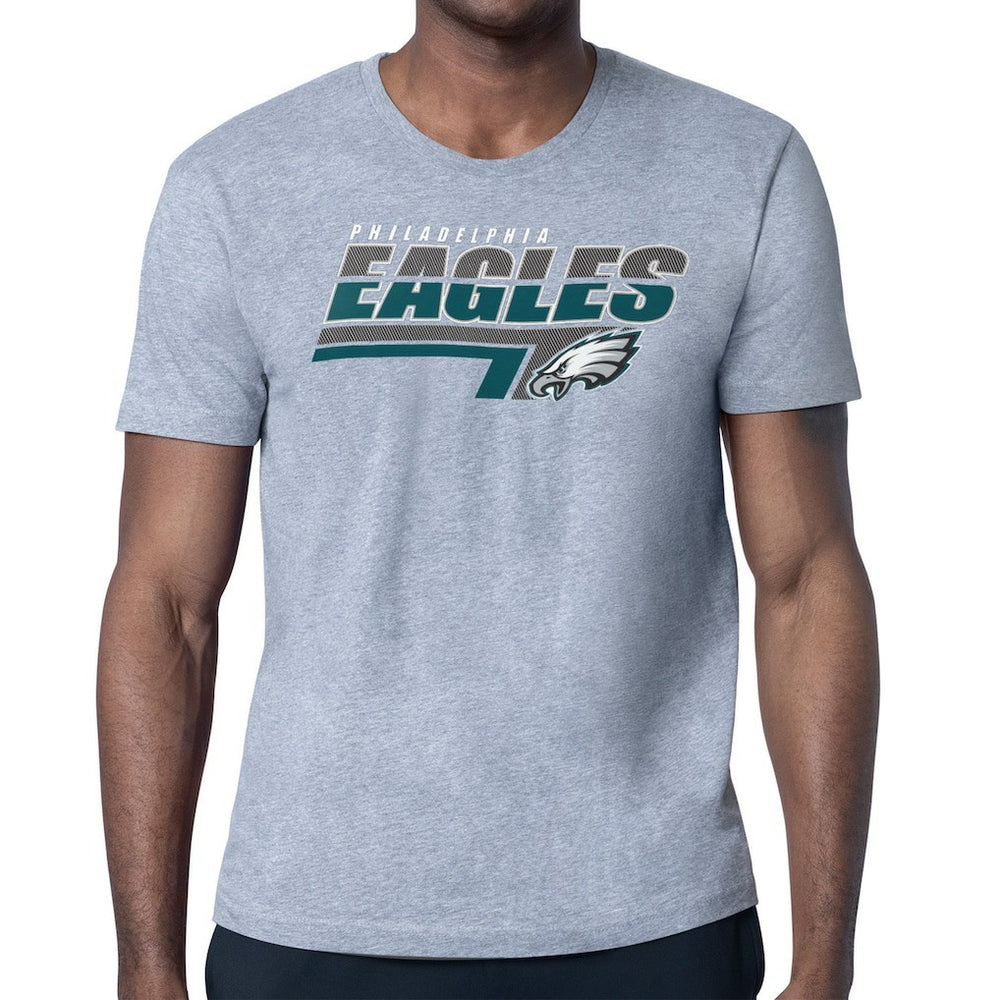 Philadelphia Eagles Starter Logo Push Graphic T-Shirt - Heather Gray discount