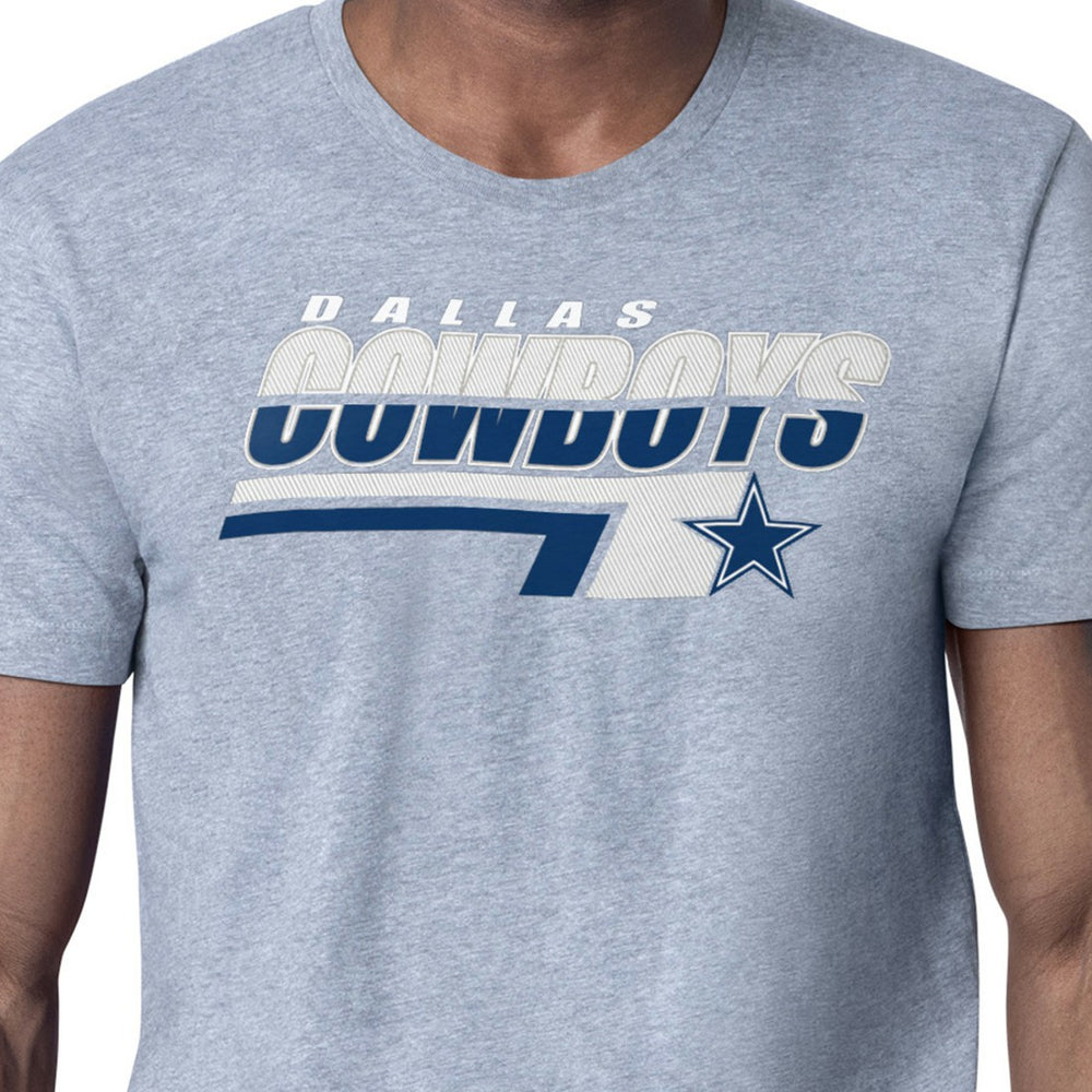 Dallas Cowboys Starter Logo Push Graphic T-Shirt - Heather Gray cheap